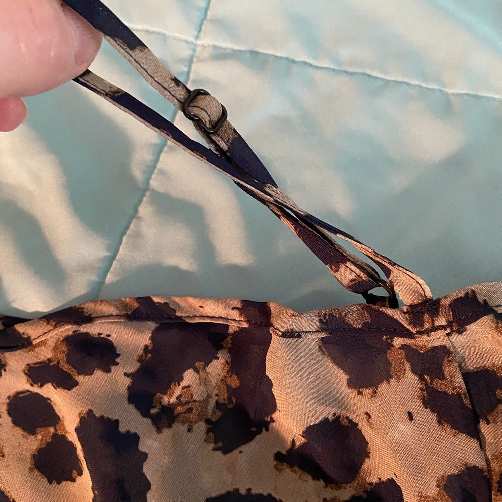 1 XL LEFT! Leopard Cold Shoulder Top Blouse Shirt - Picture 10 of 12